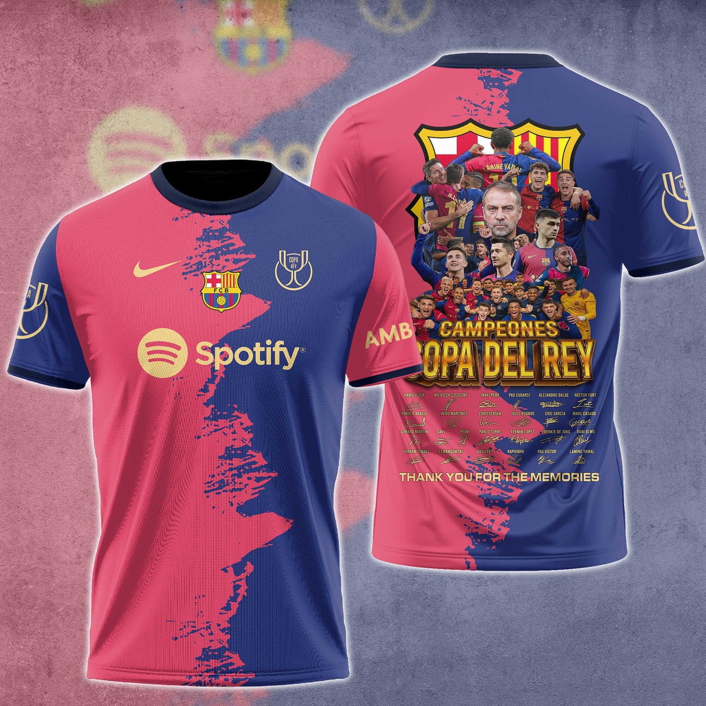 Barcelona Campions Copa Del Rey 2025 V4 Shirt DDT