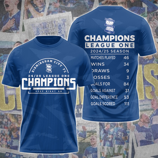 Birmingham City FC Champions League One 2025 Shirt DDTTTV