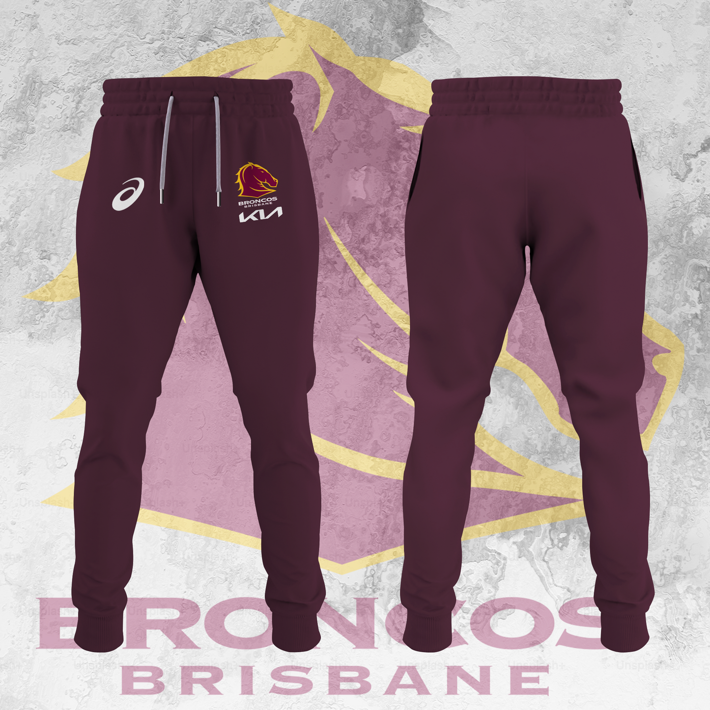 Brisbane Broncos NRL 2025 Zipper Hoodie TM NTA V3