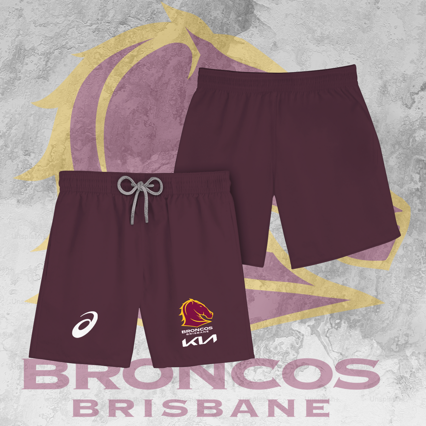 Brisbane Broncos 1 NRL 2025 Polo Shirt TM NTA V1