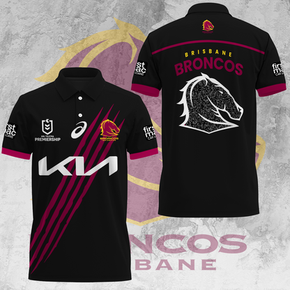 Brisbane Broncos NRL 2025 Polo Shirt TM NTA V1