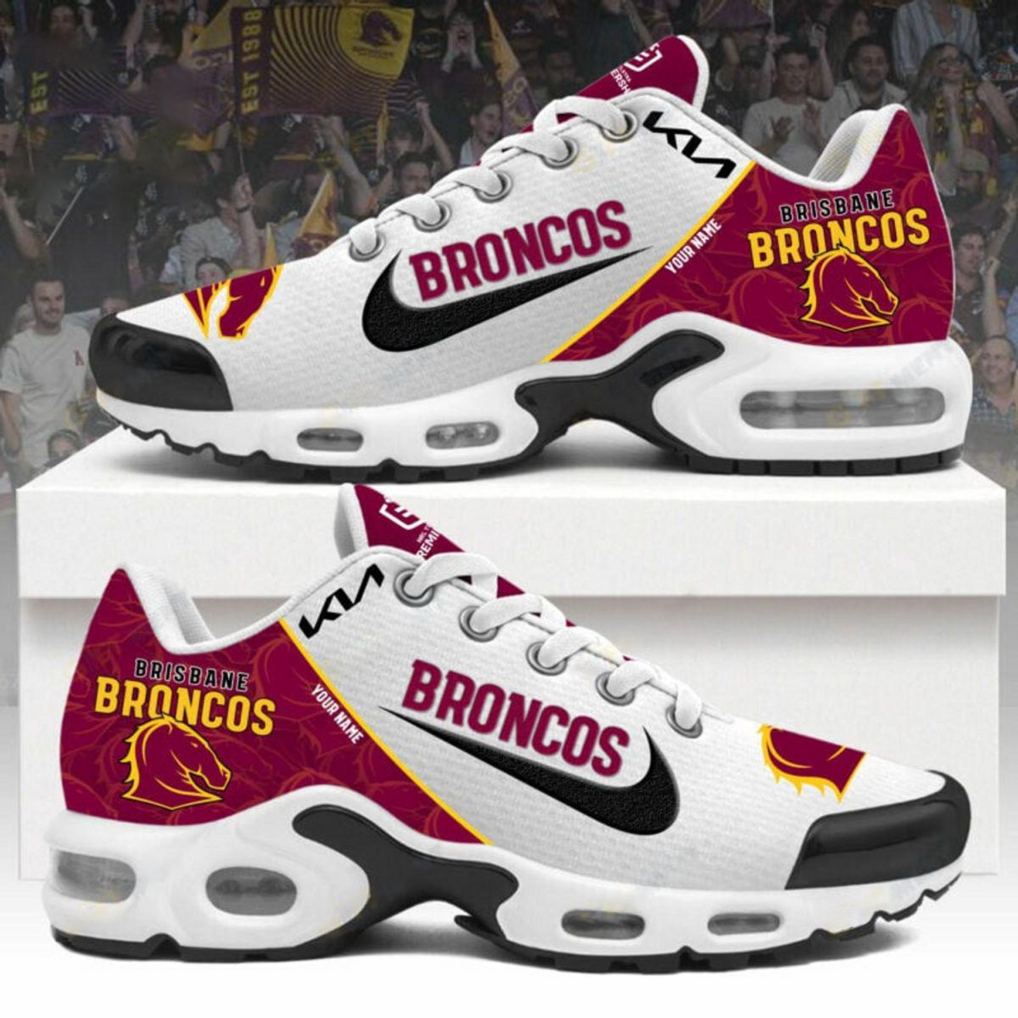 Brisbane Broncos NRL Custom Name NRL Air Max Plus Shoes NDD