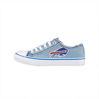 Buffalo Bills Womens Denim Low Top Canvas Shoes NDD