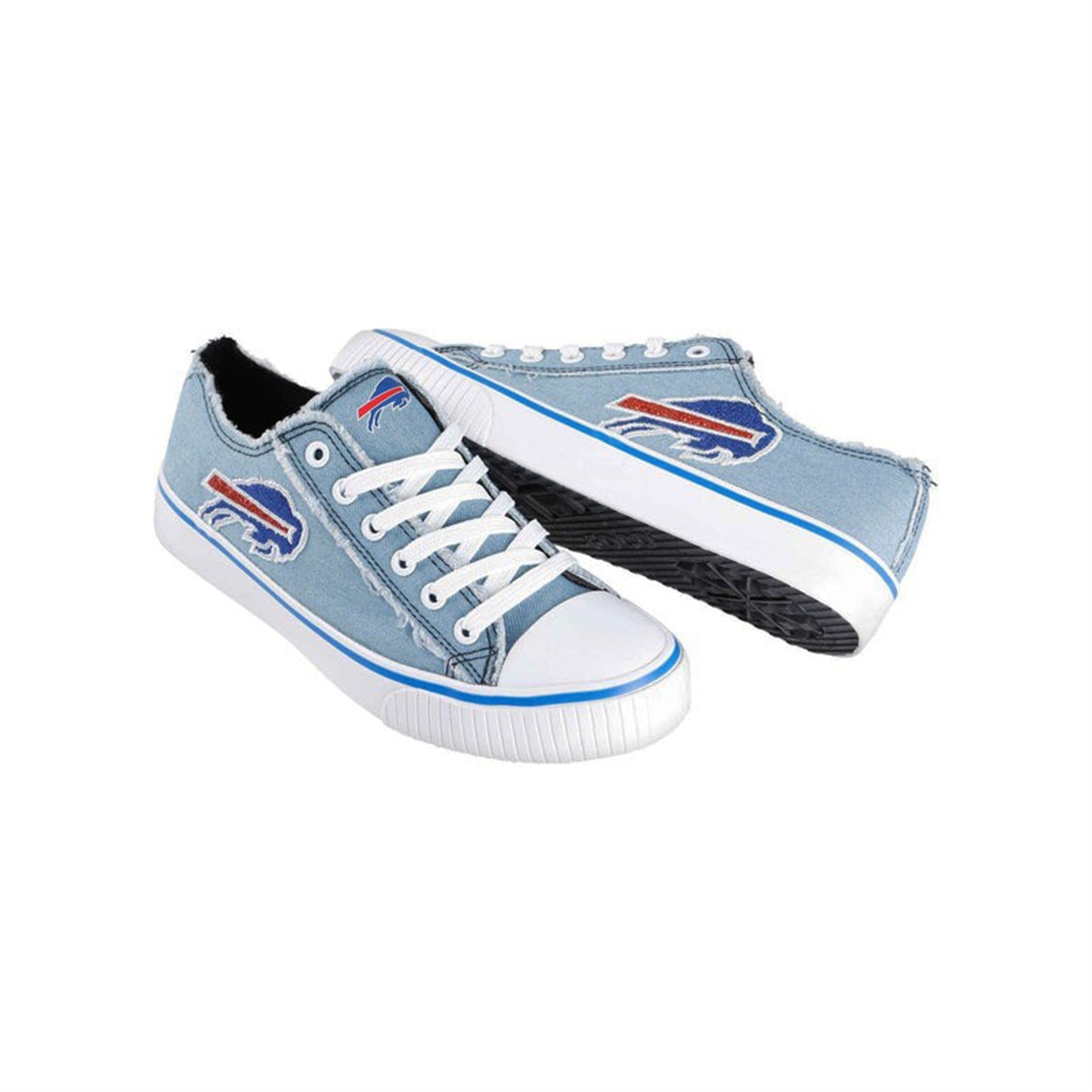 Buffalo Bills Womens Denim Low Top Canvas Shoes NDD