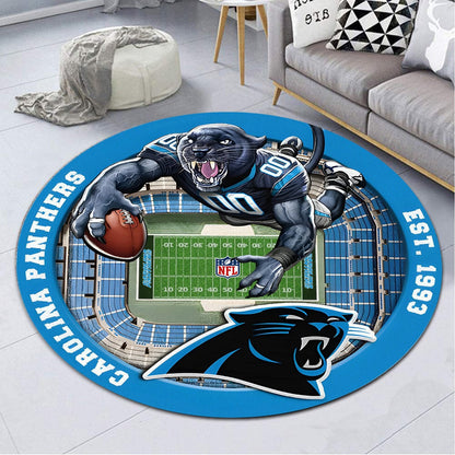 CAR x NFL Luxury 3D Round Rug DatND DVT