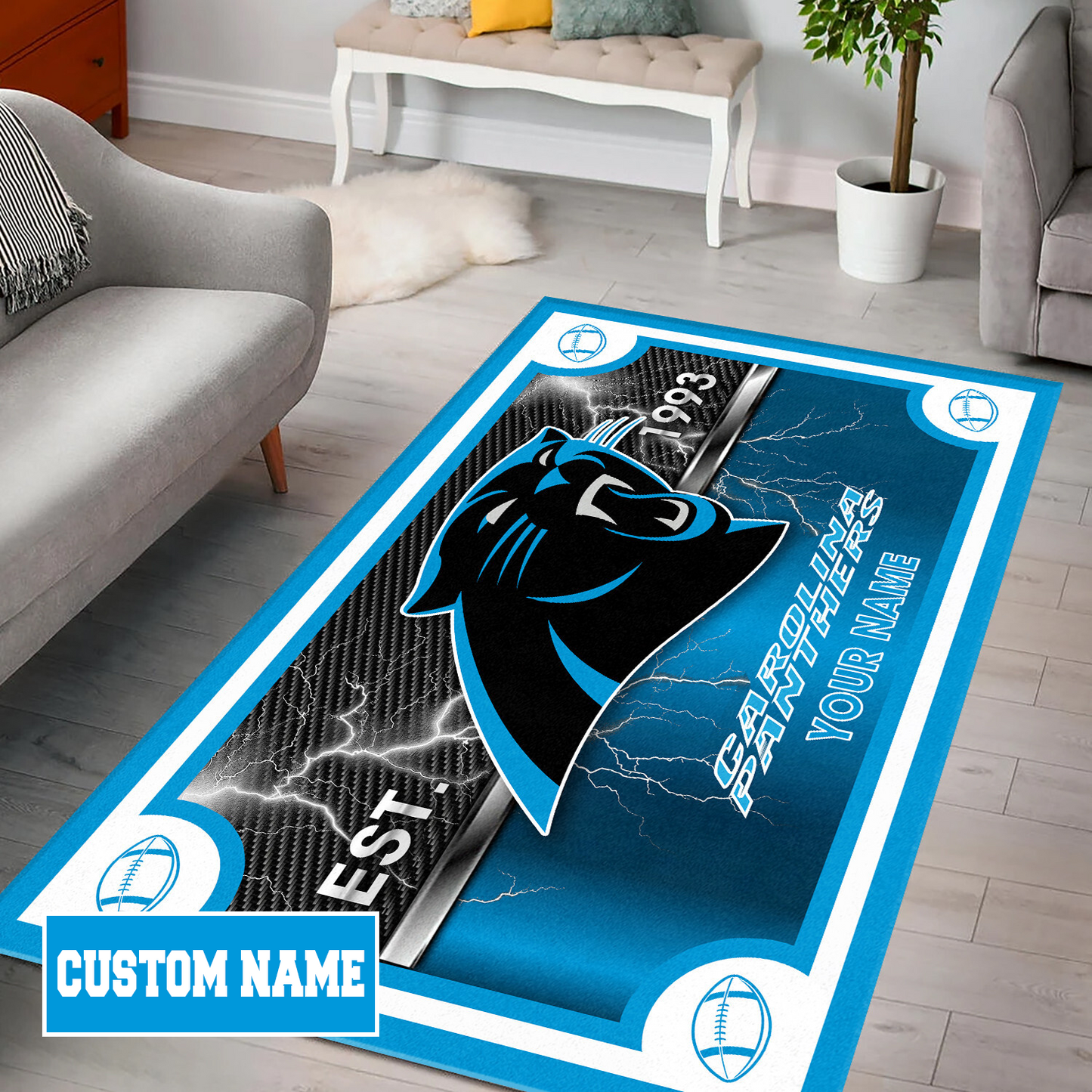 CAR x NFL Rug DATND TANTD