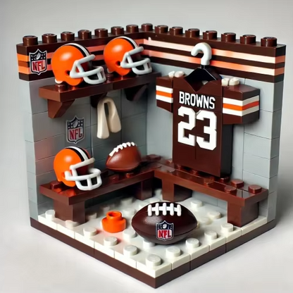 NFL Teams Custom Building Blocks Creative Peripheral Gift Model Toy Mini Changing Room Professional Football League Teams DDT CTND