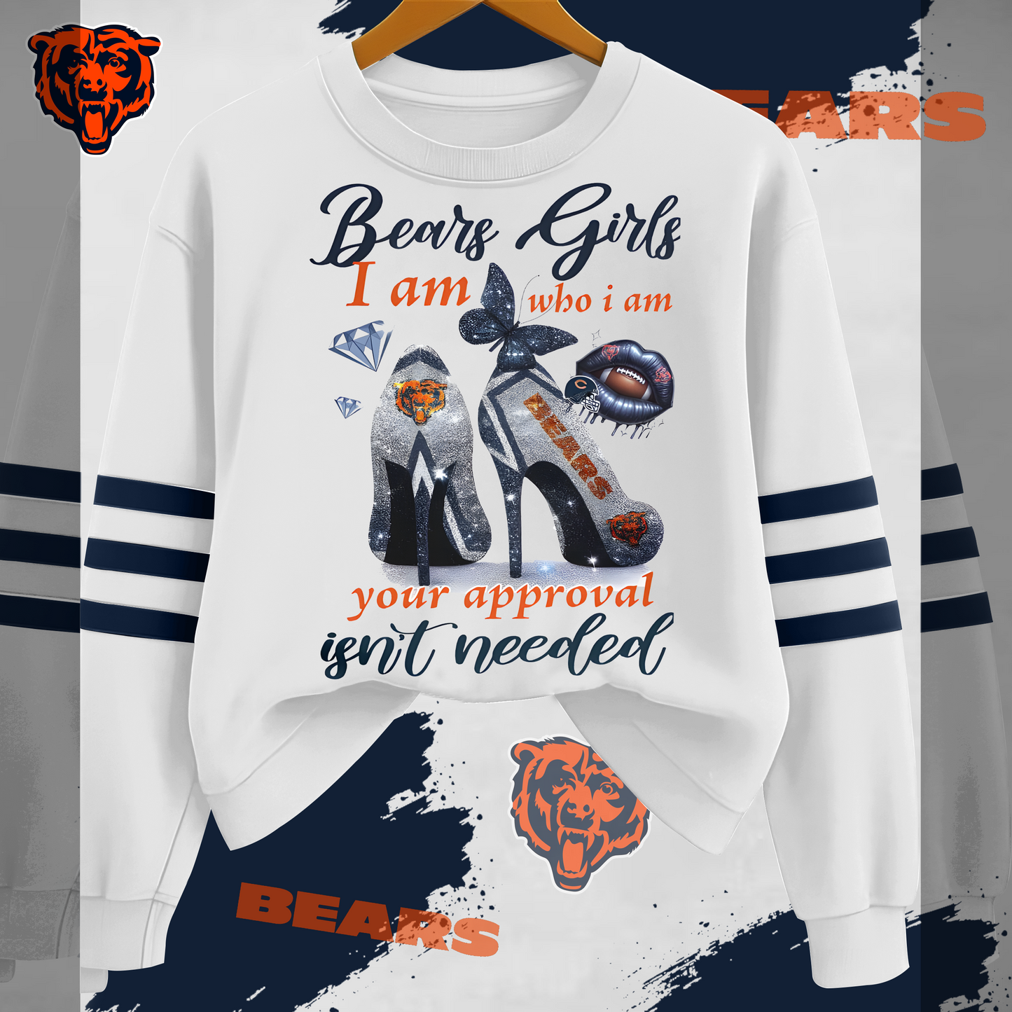 CHI NFL I Am Who I Am Glitter Sweatshirt DDT HLPHUONG