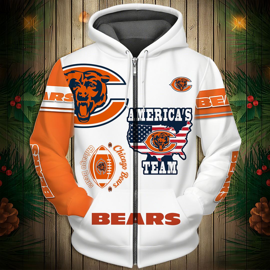 CHI Premium NFL 3D Graphic Hoodie DDT NTL