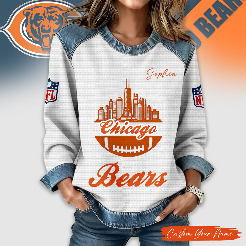 CHI Premium NFL City Skyline Print Casual Sweatshirt DDT 081125 CTND