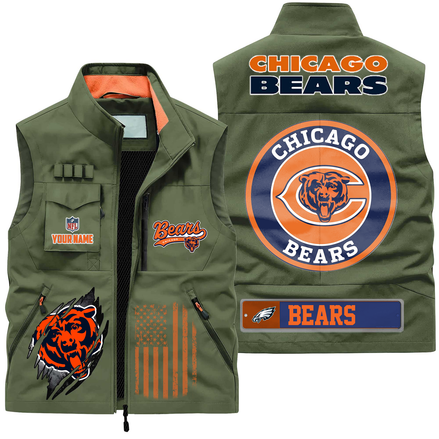 CHI Premium NFL Fishing Vest DDT CTND