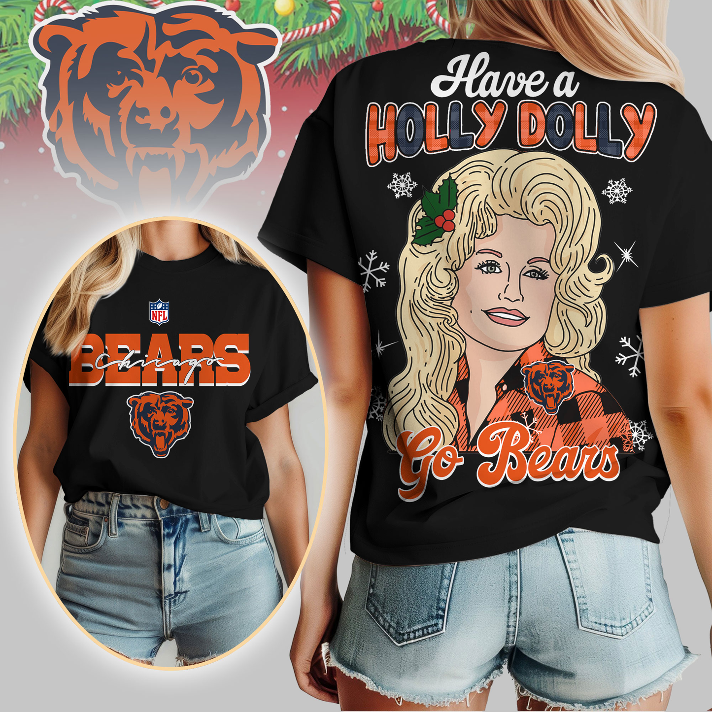 CHI Premium NFL Have A Holly Dolly Women Shirt DDT CTND