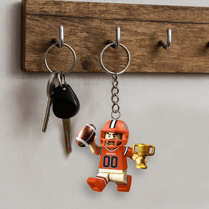 CHI Premium NFL Lego No. 1 Team Personalized Key Chain DDT NTL