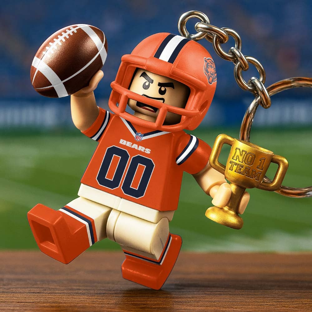 CHI Premium NFL Lego No. 1 Team Personalized Key Chain DDT NTL