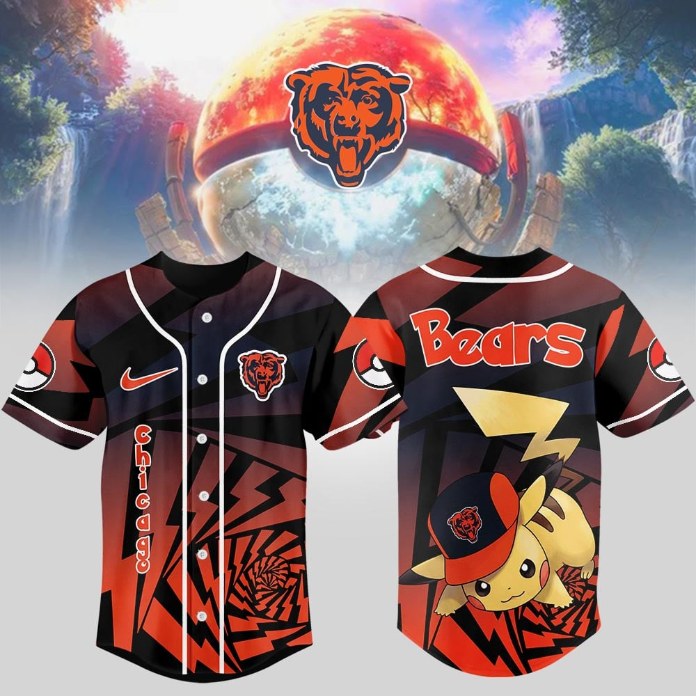 CHI Premium NFL Pikachu Jersey Shirt DDT 101125 HLPHUONG