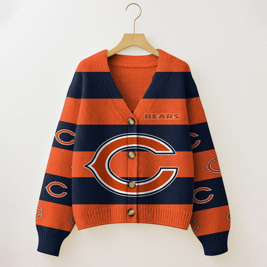 CHI x NFL Cardigan Sweatshirt With Button  DatND DVT