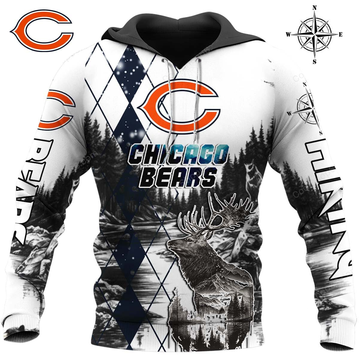 CHI x NFL Hiking 3D Hoodie DDT CTND