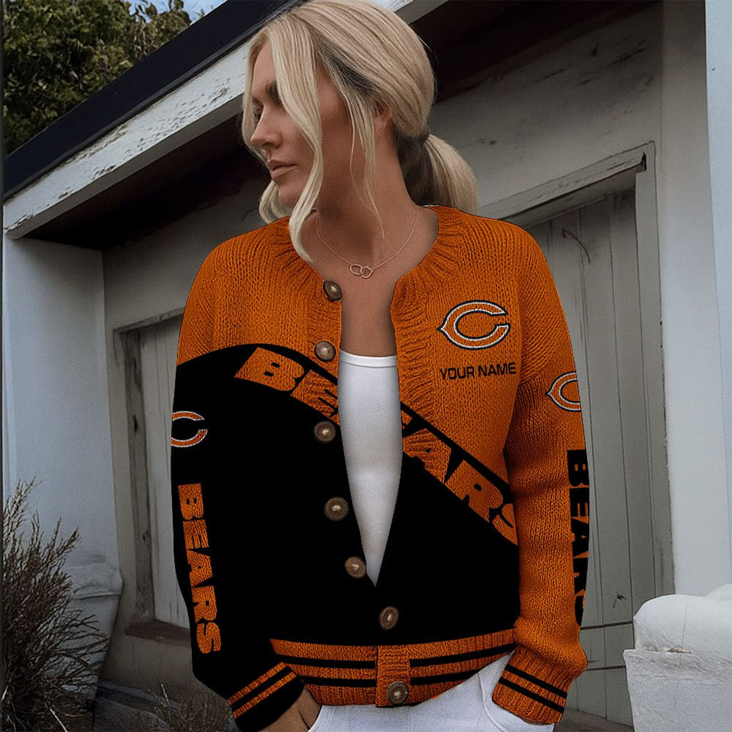 CHI x NFL Knitted Cardigan DATND TANTD