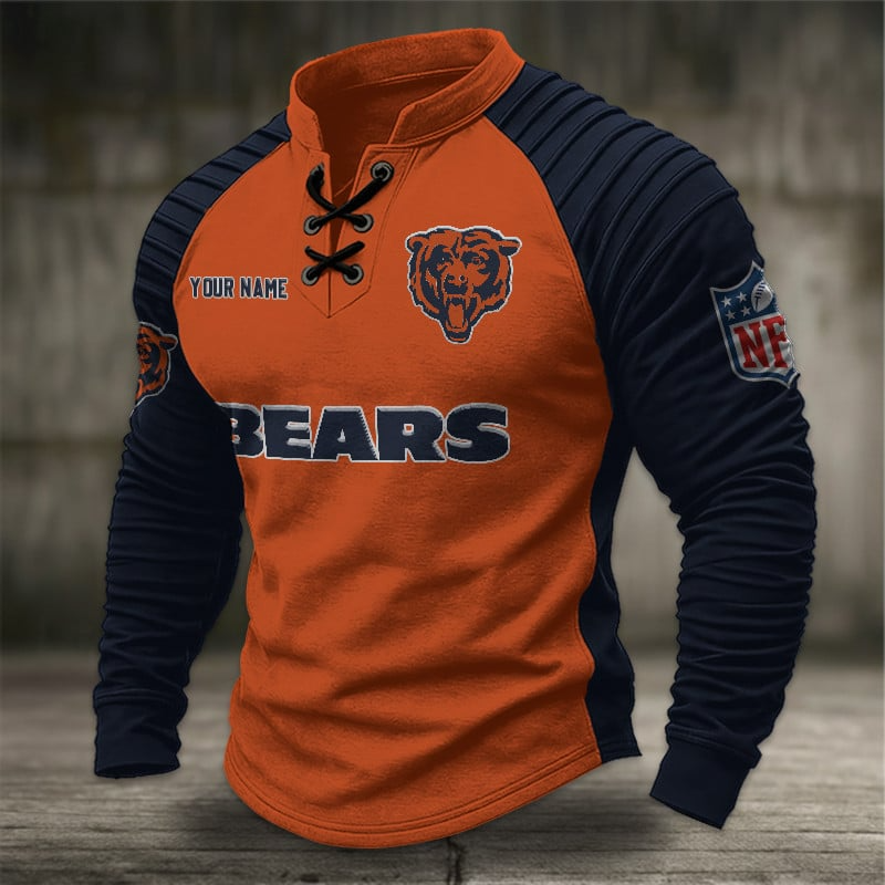 CHI x NFL Men Stand Collar Long Sleeve Top DDT  CTND