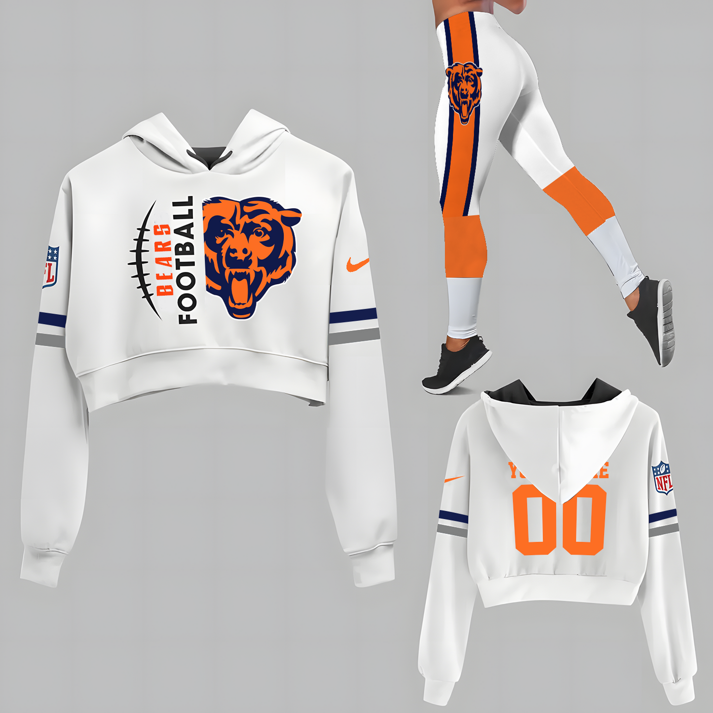 CHI x NFL Set Hoodie And Legging Workout DatND DVT