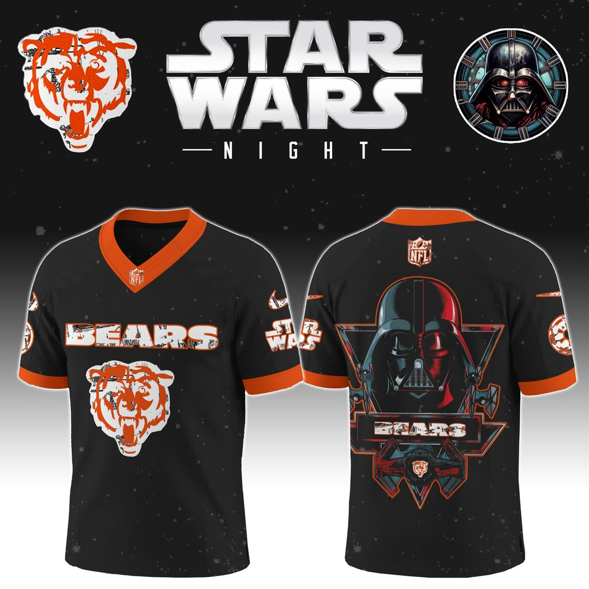 CHI x S.Wars Darth Vader 2025 Football Jersey DDT NTL