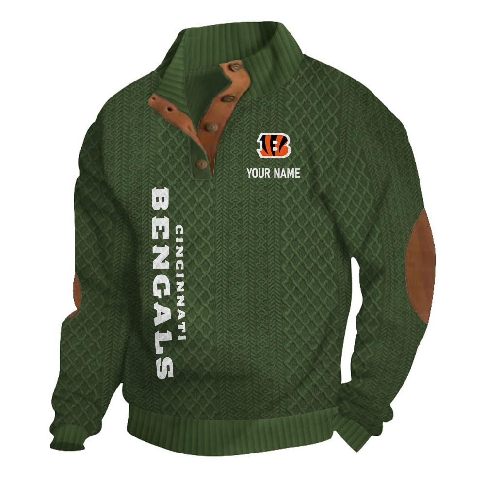 CIN NFL Basic Knitted Stand Collar Sweatshirt DDT CTND