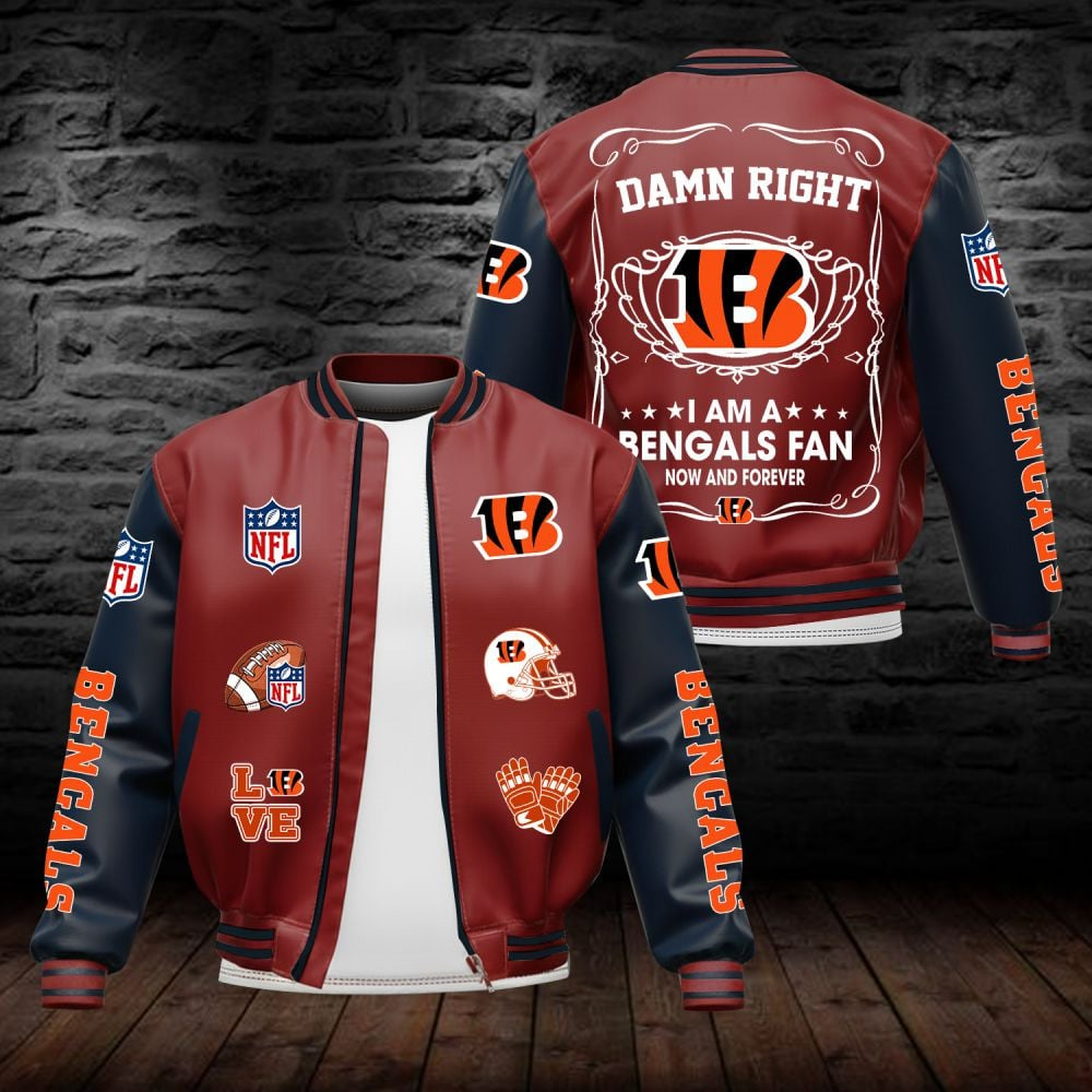 CIN NFL Premium Leather Bomber Jacket DDT HLPHUONG