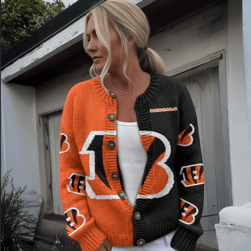 CIN x NFL Cardigan Sweatshirt With Button v1  DatND DVT
