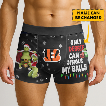CIN x NFL Funny Grinch Men Boxers Personalized Any Name DatND DVT