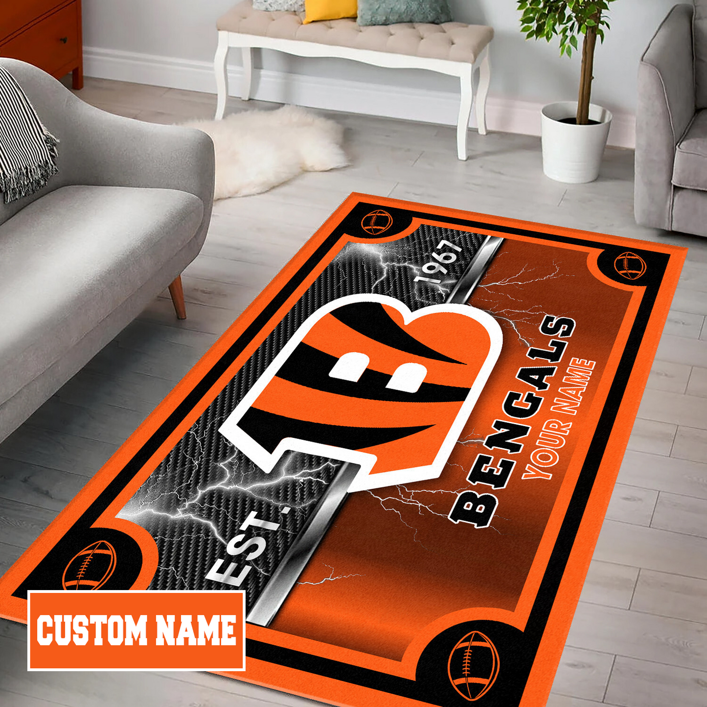 CIN x NFL Rug DATND TANTD