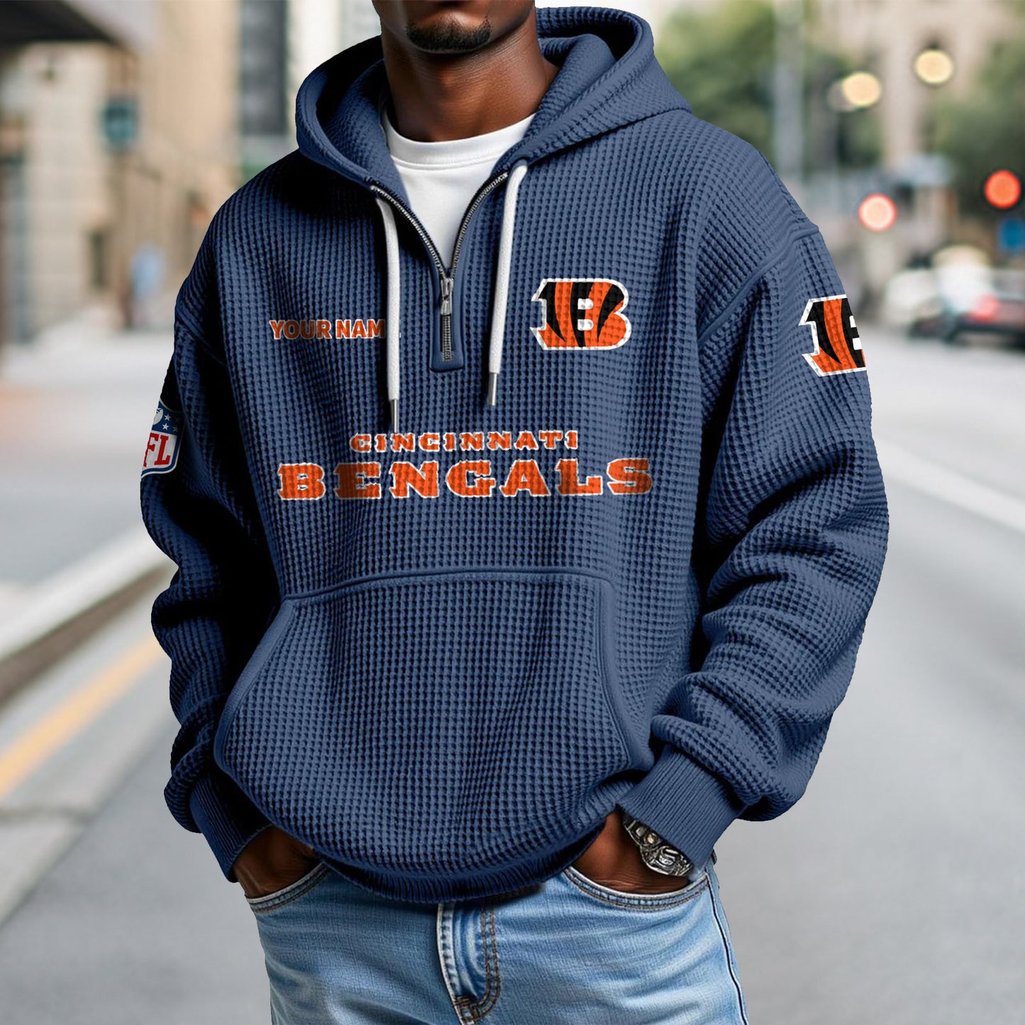 CIN x NFL Waffle Hoodie DatND DVT