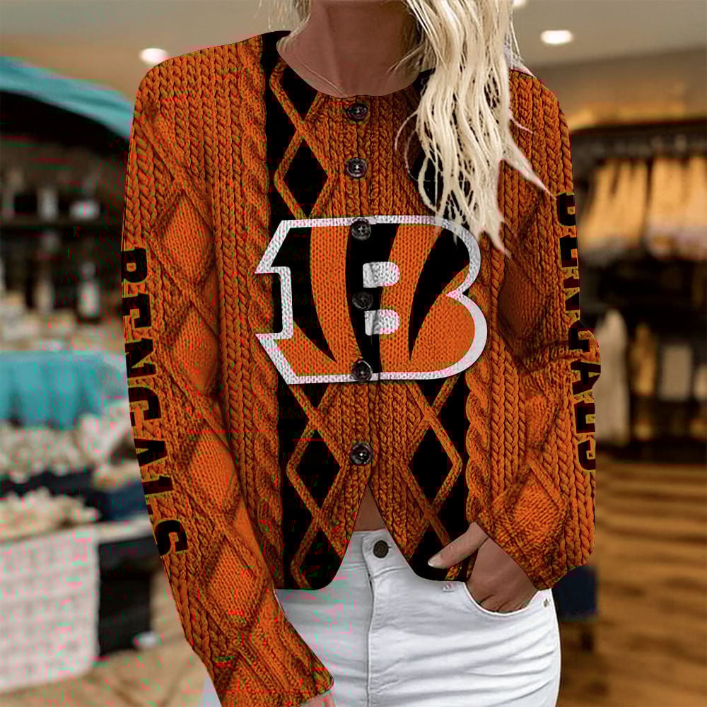 CIN x NFL Women's Cardigan Sweater DatND DVT