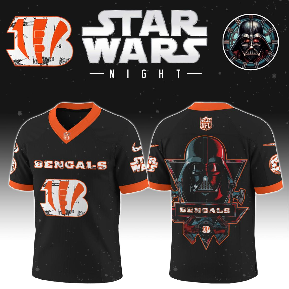 CIN x S.Wars Darth Vader 2025 Football Jersey DDT NTL