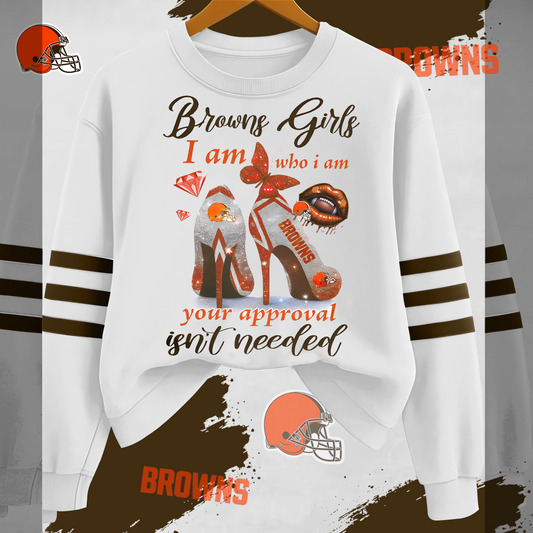 CLE NFL I Am Who I Am Glitter Sweatshirt DDT HLPHUONG