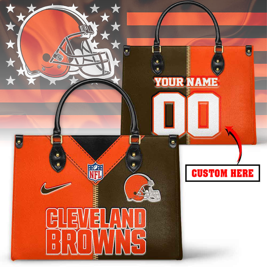 CLE NFL Jersey Leather Handbag DDT NTL