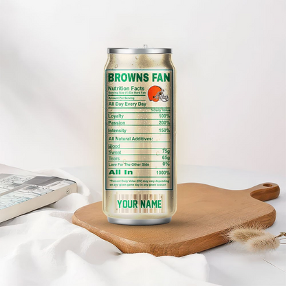 CLE Premium NFL Starbucks Energy Can Tumbler DDT  NTL