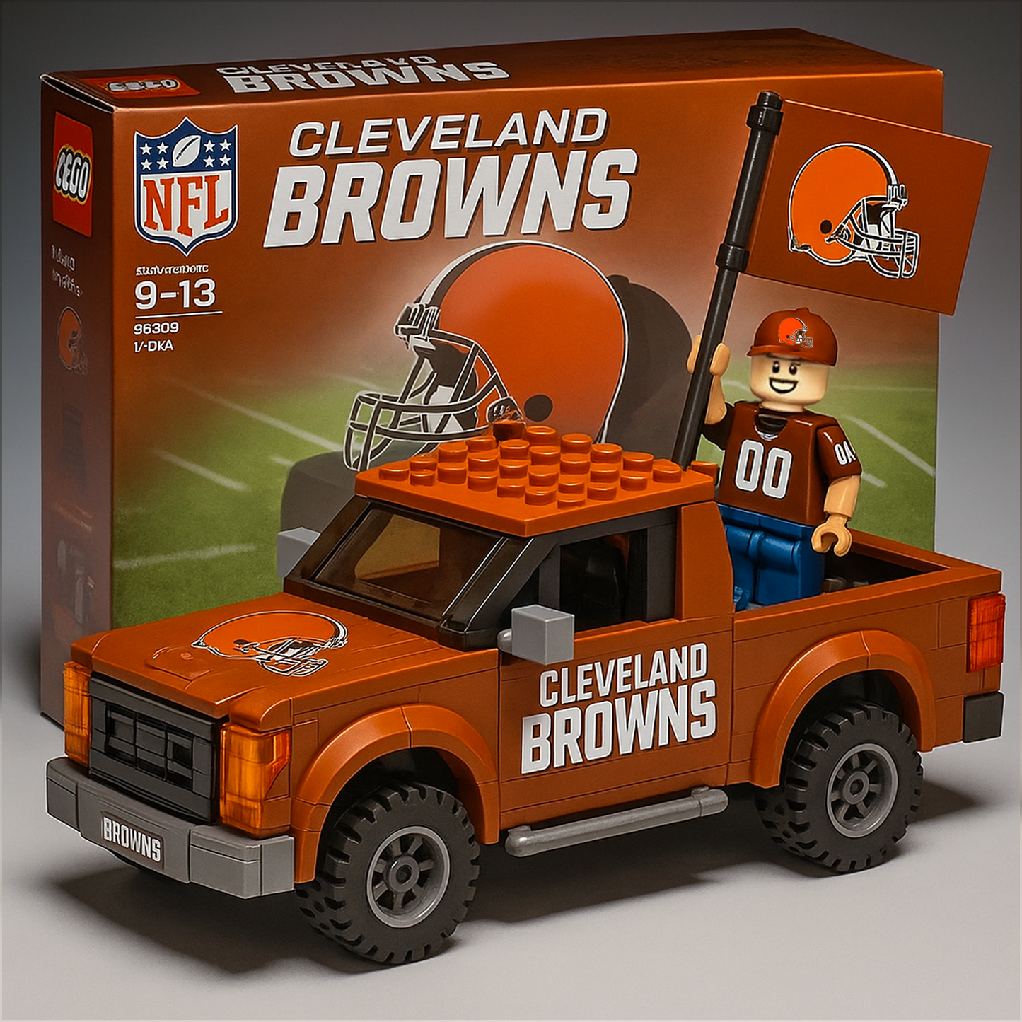 CLE x NFL Building Blocks Truck Toy Set DatND DVT