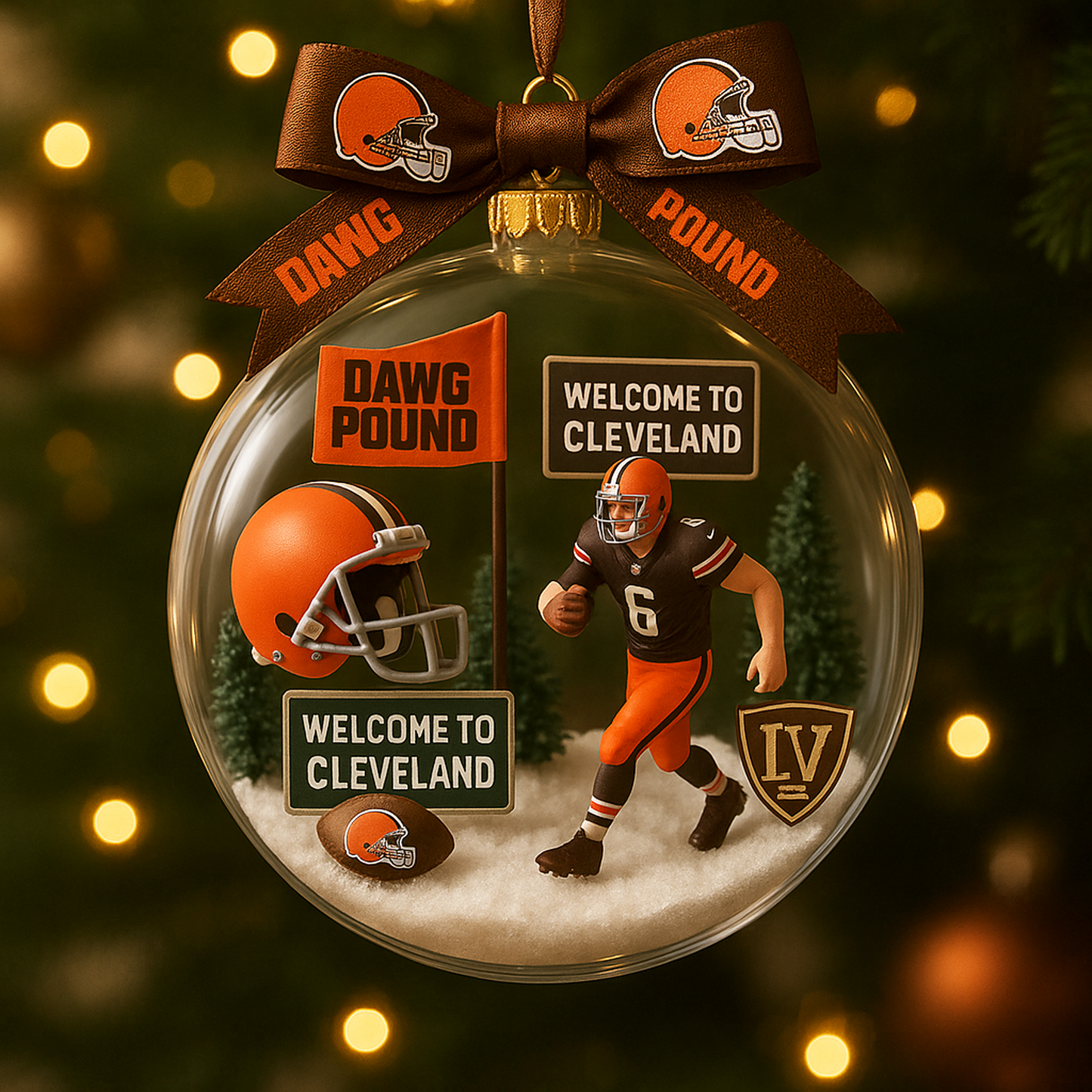 CLE x NFL Commemorative Christmas Ornament DatND DVT