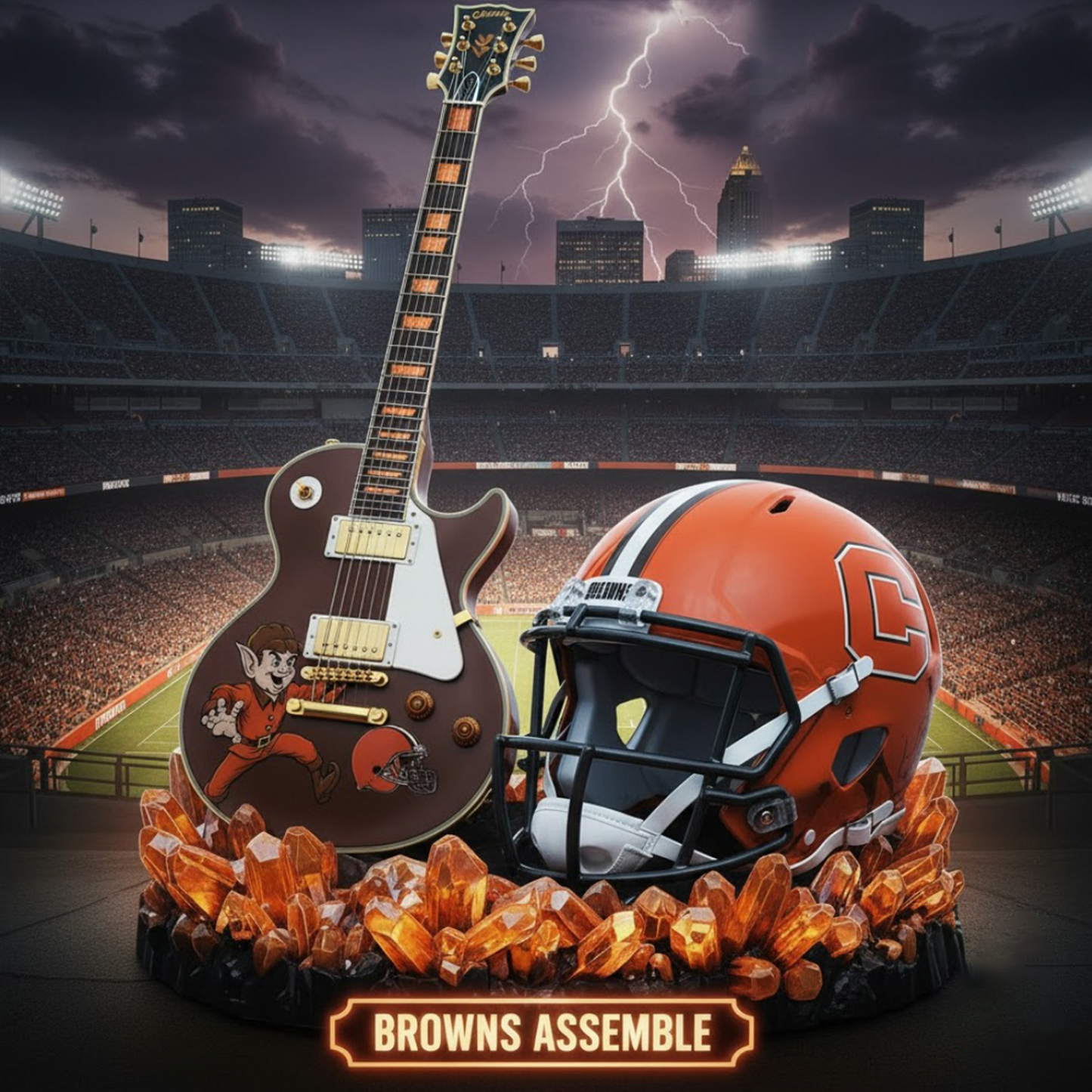 CLE x NFL Signature Decor Statue DatND DVT