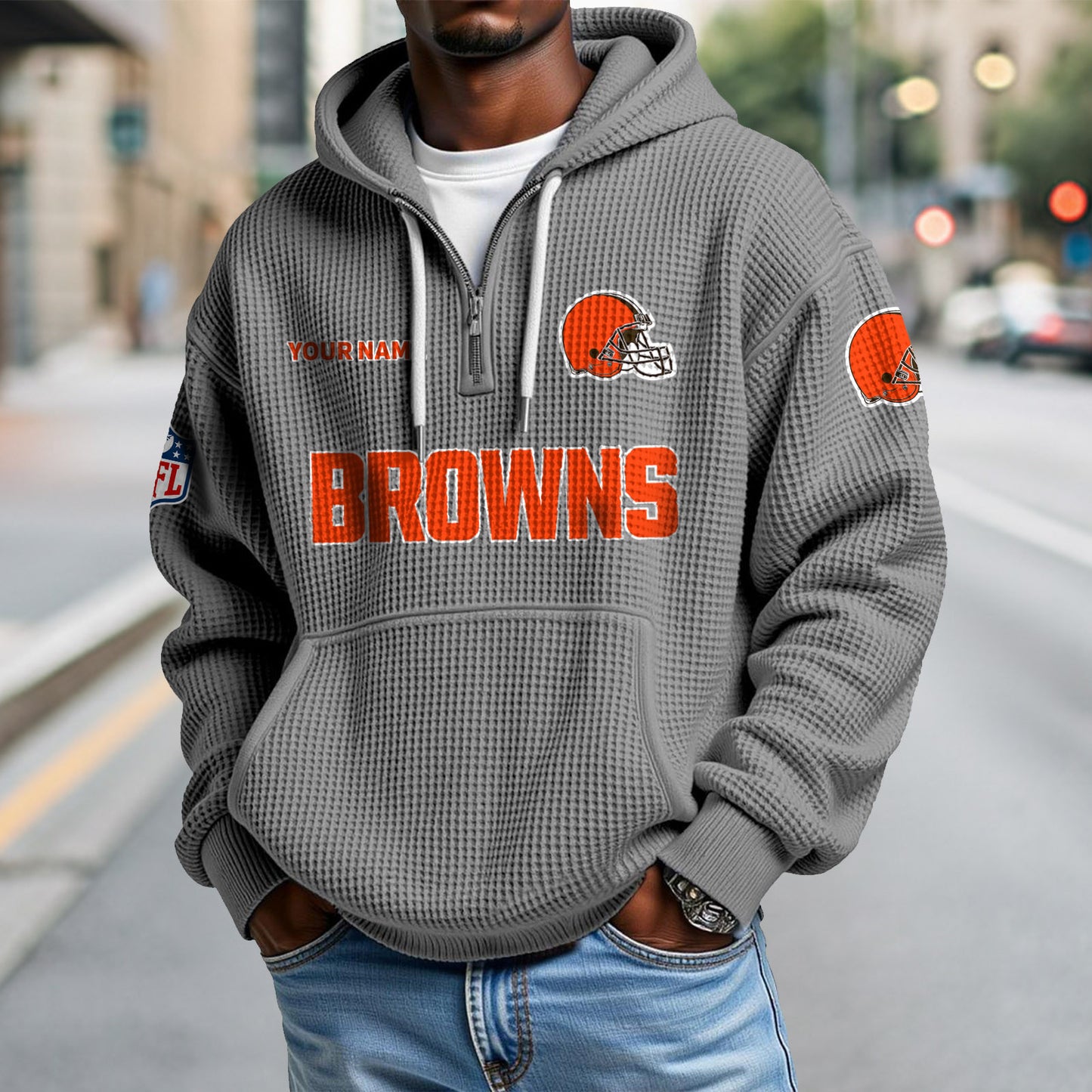 CLE x NFL Waffle Hoodie DatND DVT