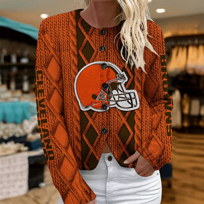 CLE x NFL Women's Cardigan Sweater DatND DVT