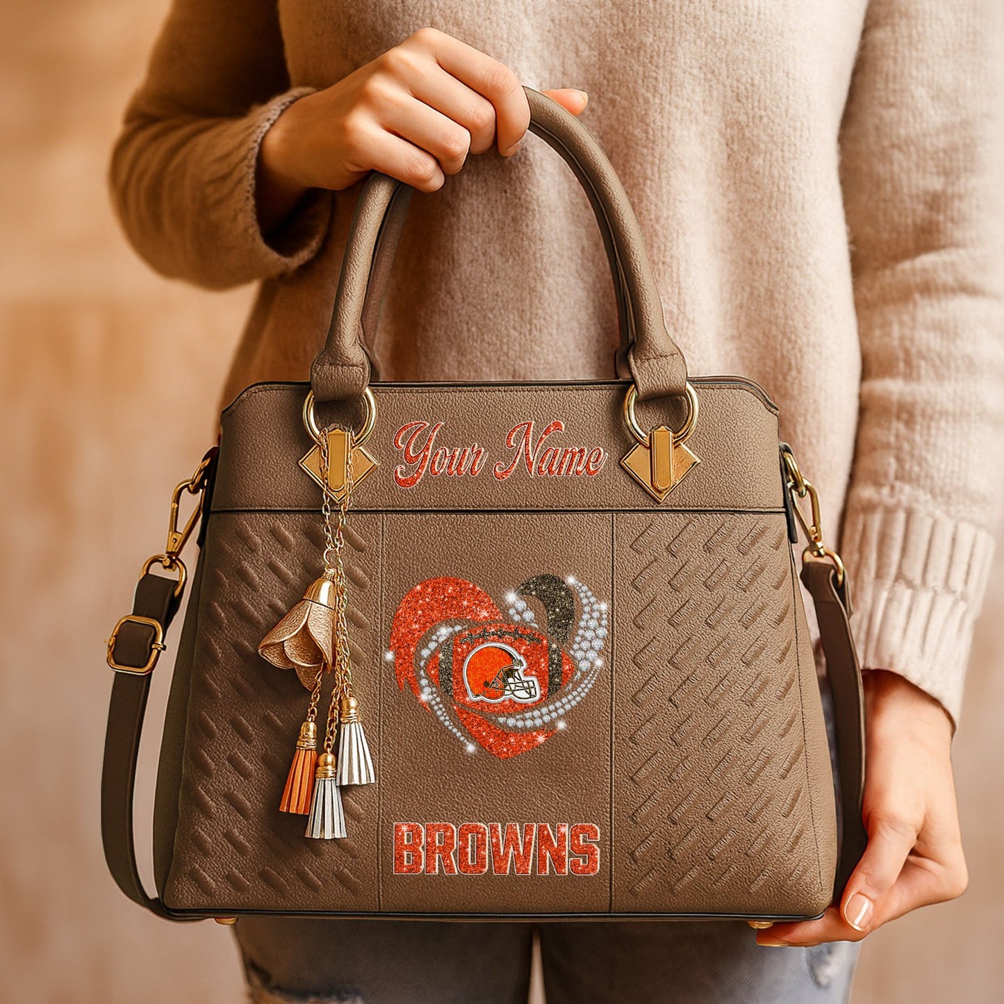 CLE x NFL Zip Handbag 0811 DatND DVT