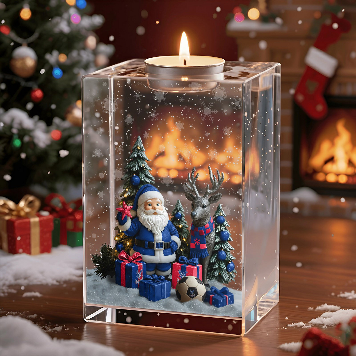 CRY x EPL Personalized Christmas Crystal Candle Holder DatND DVT