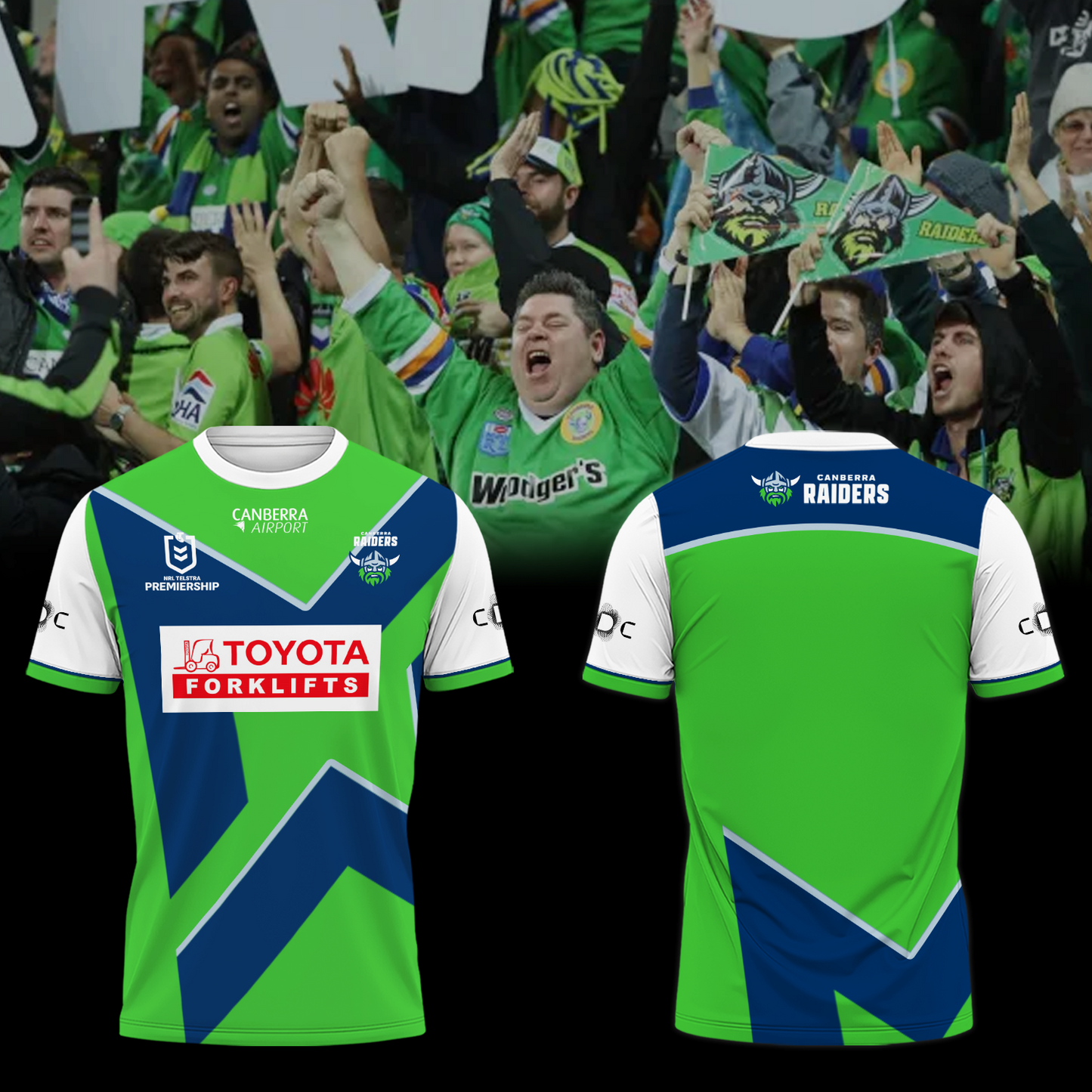 Canberra Raiders NRL Limited Edition T-Shirt TM - You will save more when you buy the clothes and hat combo V8