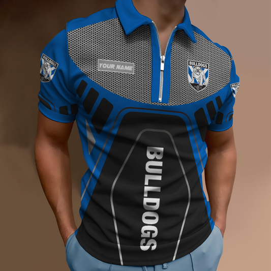 Canterbury Bulldogs NRL Zipper Polo Shirt NDD