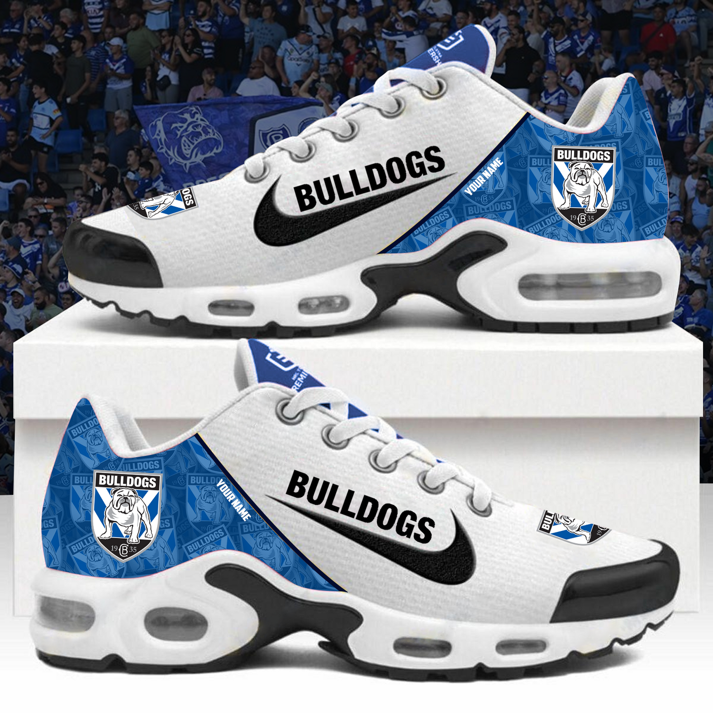 Canterbury-Bankstown Bulldogs NRL Custom Name NRL Air Max Plus Shoes NDD