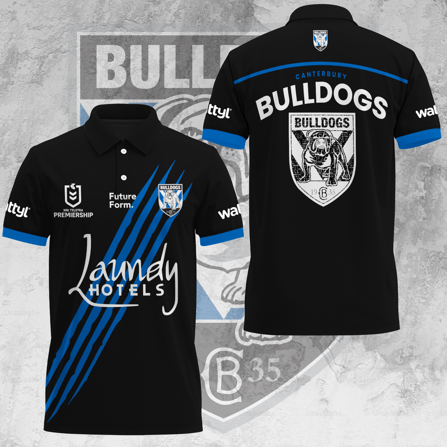 Canterbury Bulldogs NRL Special Edition Polo Shirt TM V01 NTA