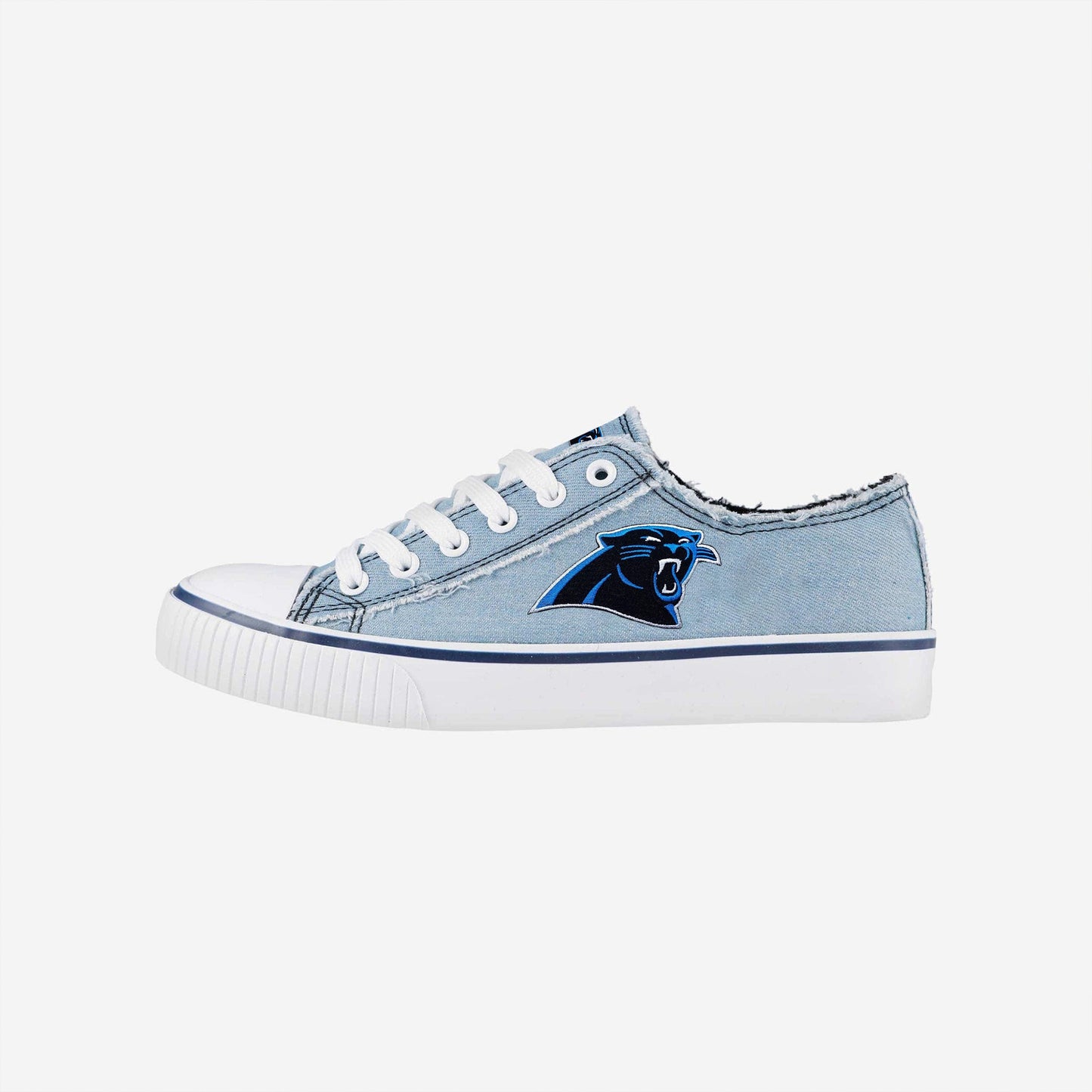 Carolina Panthers Womens Denim Low Top Canvas Shoes NDD