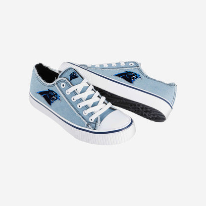 Carolina Panthers Womens Denim Low Top Canvas Shoes NDD