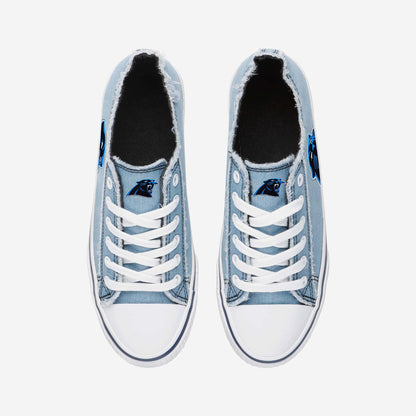 Carolina Panthers Womens Denim Low Top Canvas Shoes NDD